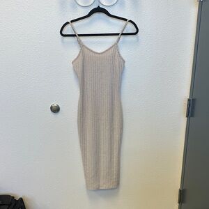 Elegant Cream Knit Dress